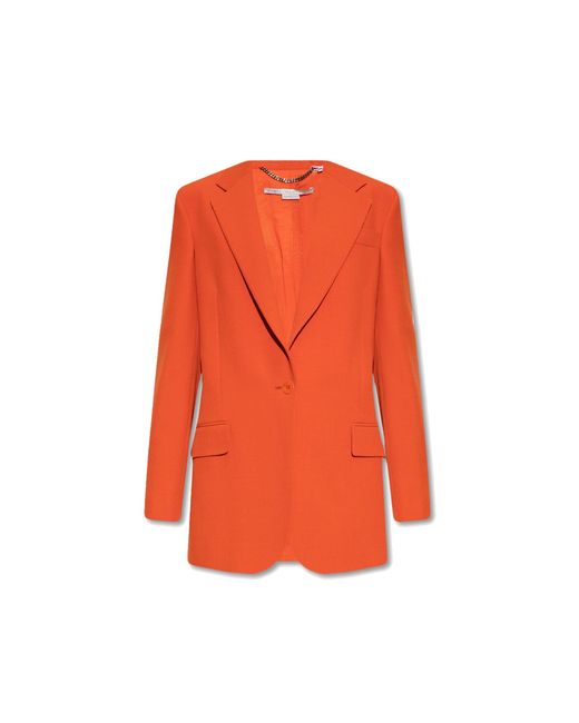 Stella McCartney Wool Blend Blazer in het Orange