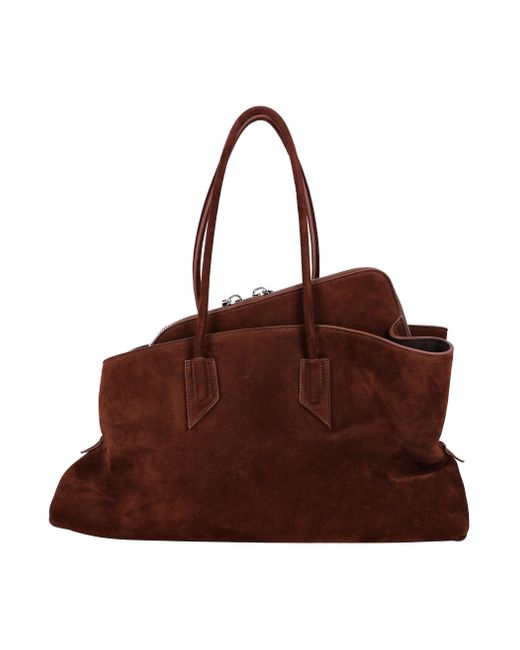 The Attico Brown La Passeggiata Medium Tote Bag