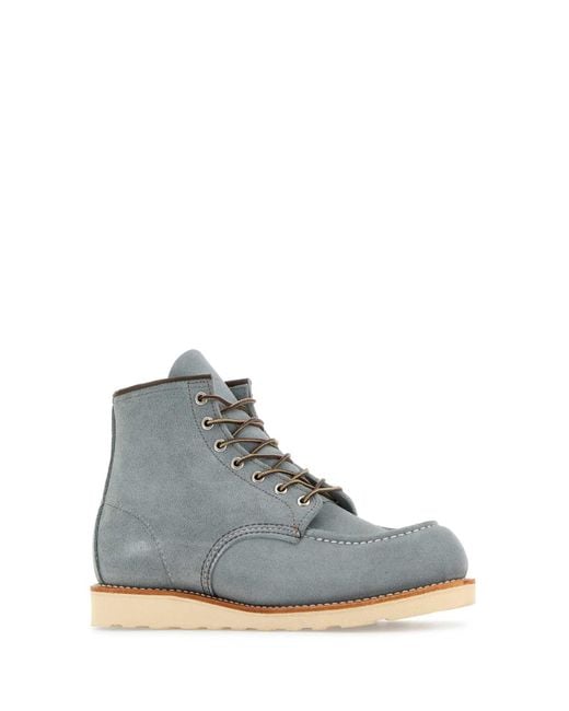 Red Wing Blue Suede Ankle Boots