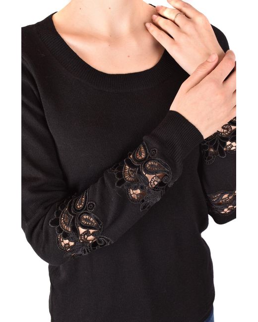 Michael Kors Black Round Neck Long Sleeve Knitwear
