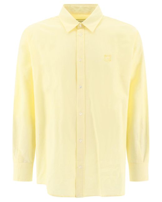 Maison Kitsuné Yellow Maison Kitsuné "Contour Fox" Shirt for men