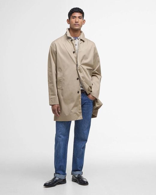 Barbour Natural Giacca Mac Leggera Rokig Washed Stone