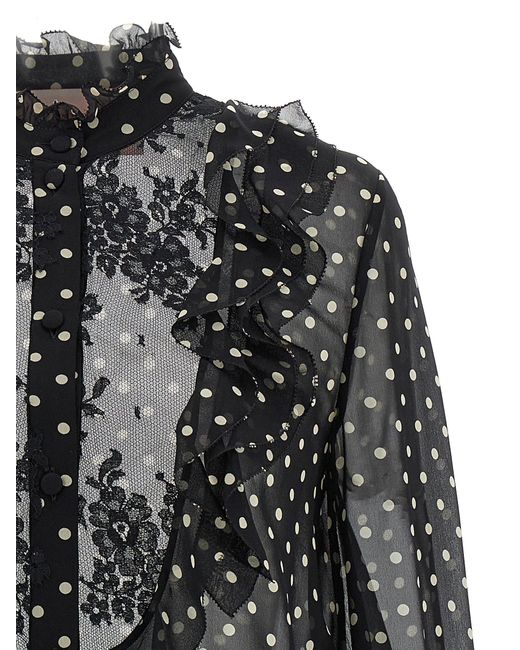 Valentino Garavani Black Polka Dot Hemd