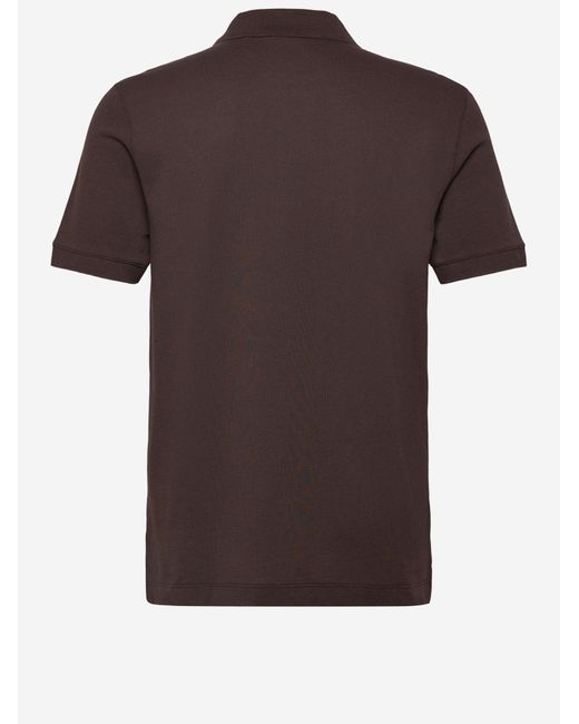 Boss Brown Cotton Polo Shirt With Logo for men