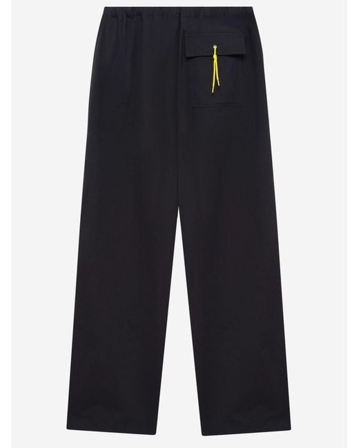 Autry Blue Nylon Pants With Logo