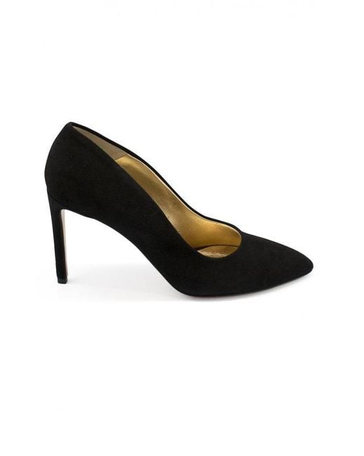 Walter Steiger Black Suede Pointed-Toe Pumps