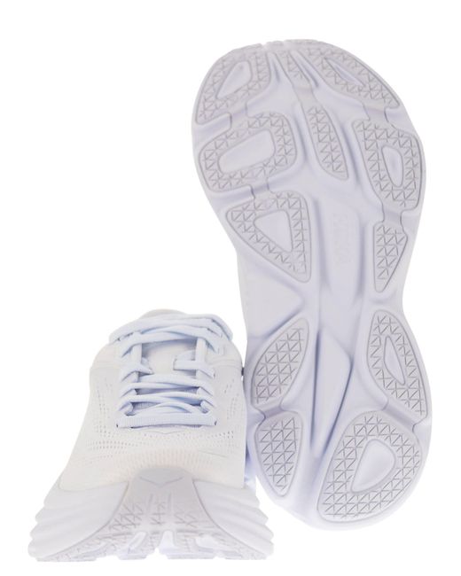 Hoka One One Bondi 8 Ultra -verkorte Sportschoen in het White