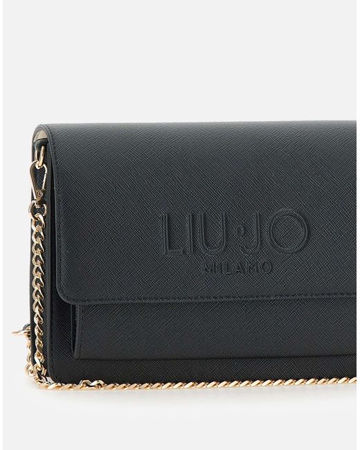 Liu Jo Blue Halona Vegan Leder Umhängetasche in Schwarz