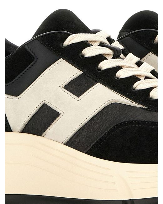 Hogan Black Suede Trainers With Precious Detailing