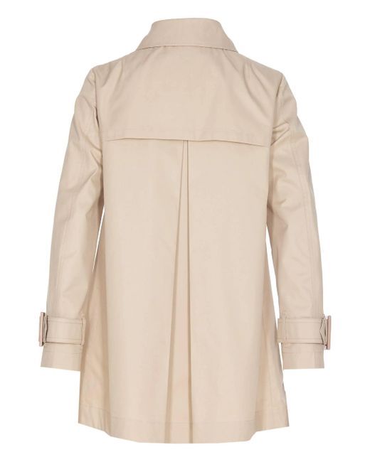 Herno Beige Button Bevestiging Chantilly Coat in het Natural