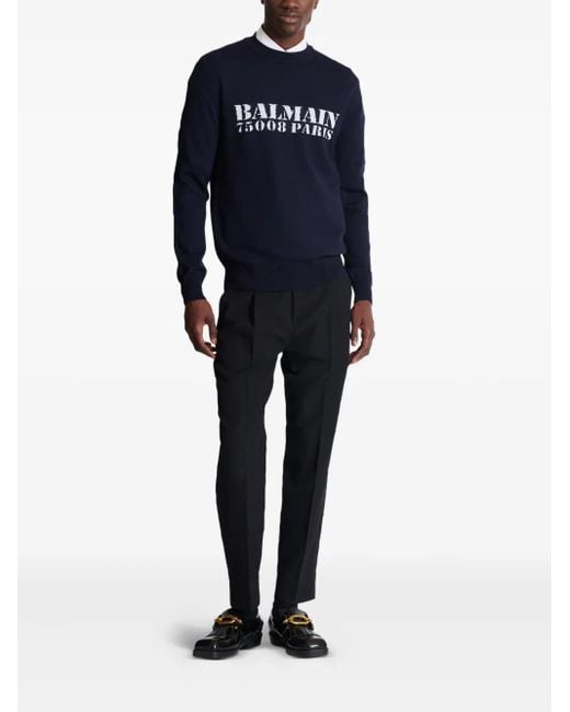 Balmain Blue Stamp Jumper for men