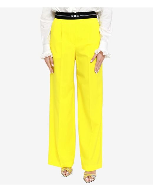 MSGM Yellow Trousers
