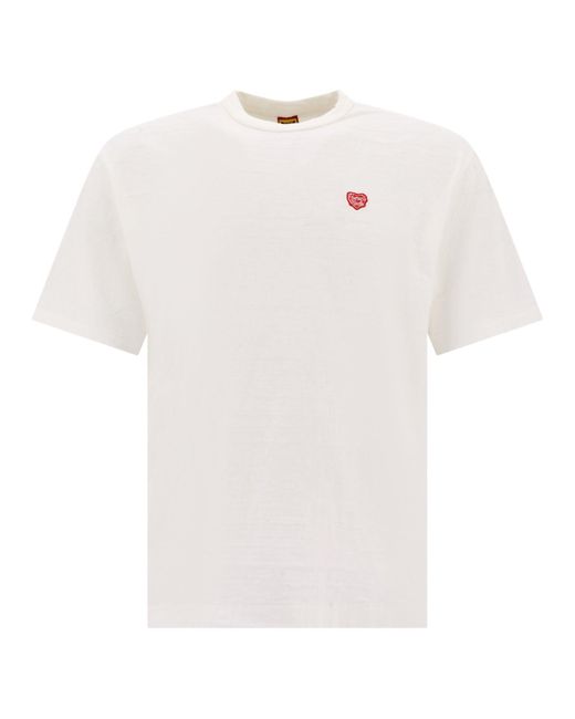 Camiseta de "insignia de corazón" hecha por humanos Human Made de hombre de color White