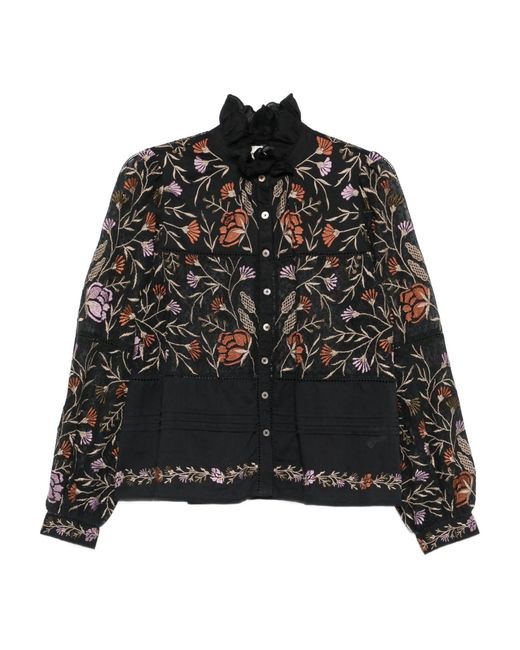 Antik Batik Arima Blouse in het Black