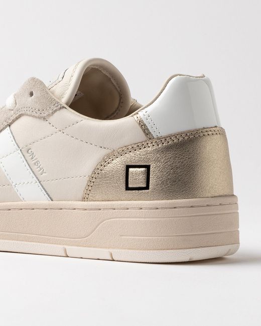 Date Multicolor DATUM. Sneaker Court Shiny White/Platinum