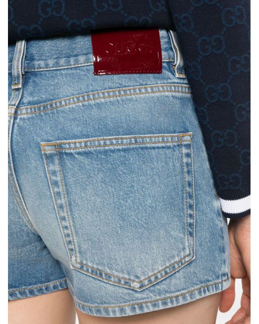 Gucci Blue Denim Cotton Shorts