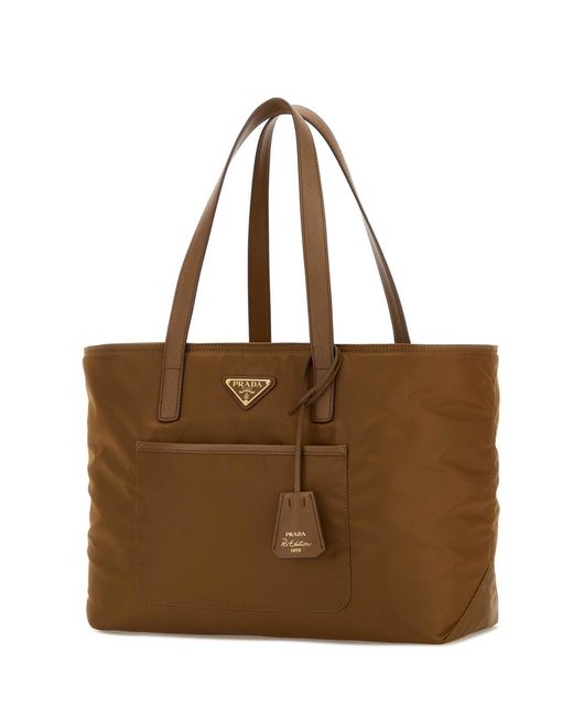 Prada Brown Re-nylon Shopping Bag