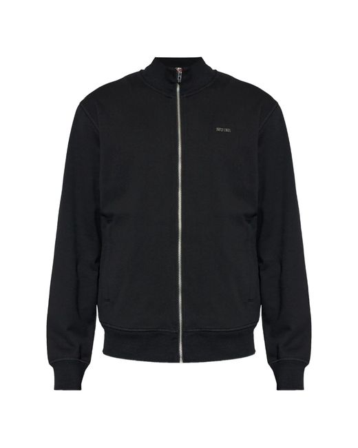 DIESEL Black Zip-Up Sweatshirt for men