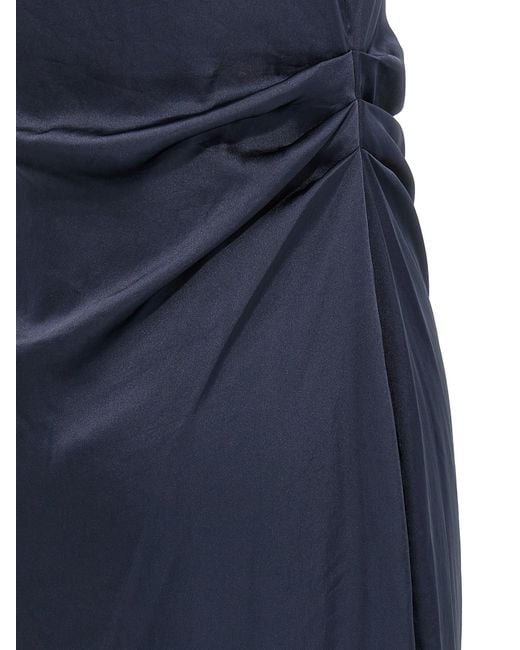 Theory Blue Silk Effect Dress