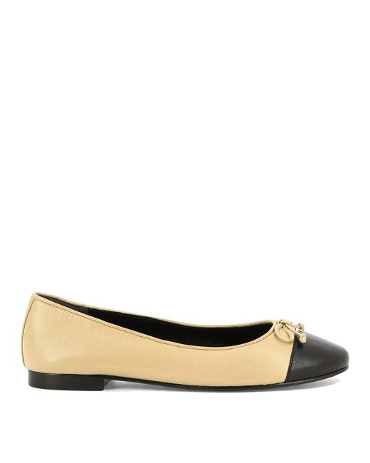 Tory Burch Ballerina's Met Strik in het Natural
