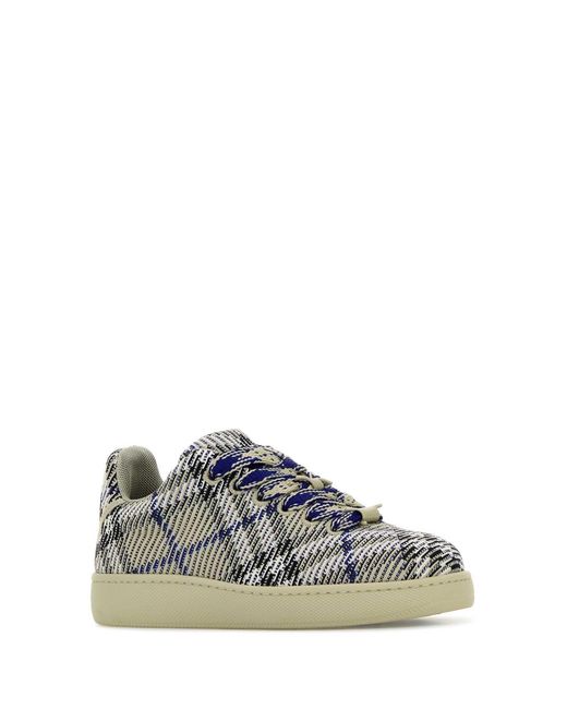 Burberry Multicolor Embroidered Fabric Box Sneakers for men