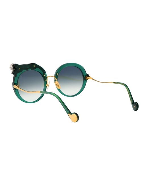 Anna Karin Karlsson Green Sunglasses Rose Et La Roue Crystal 07