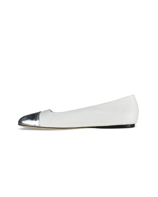 Jimmy Choo White Ballerinas Watson