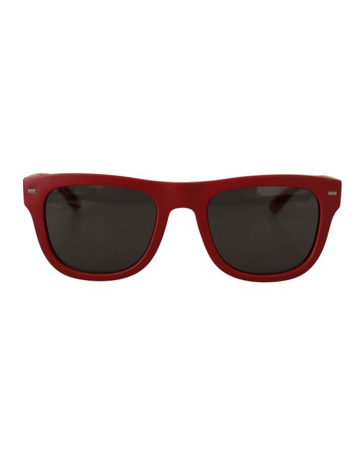Gafas de sol redondas con montura de acetato plegables rojas Dolce & Gabbana de hombre de color Brown