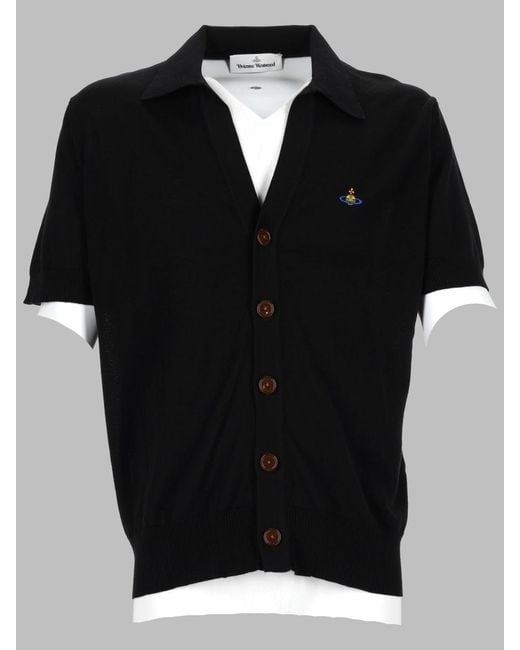Vivienne Westwood Black Polo Cardigan