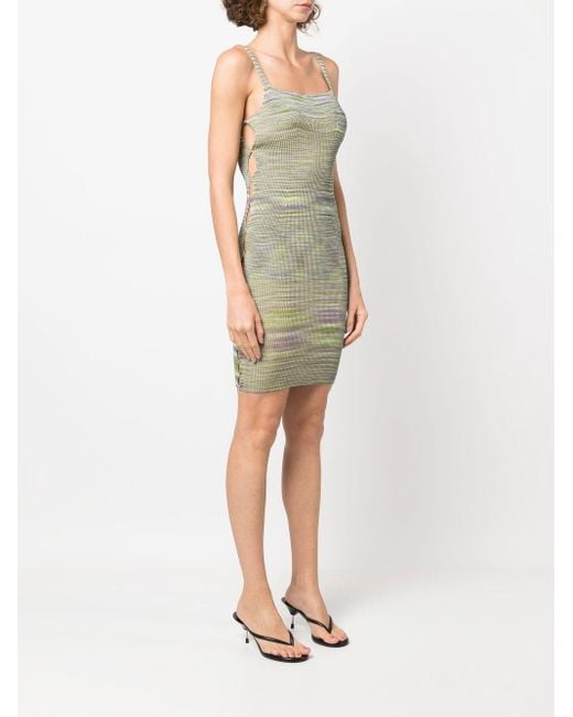 Isa Boulder Green Ripped Seams Dress for men