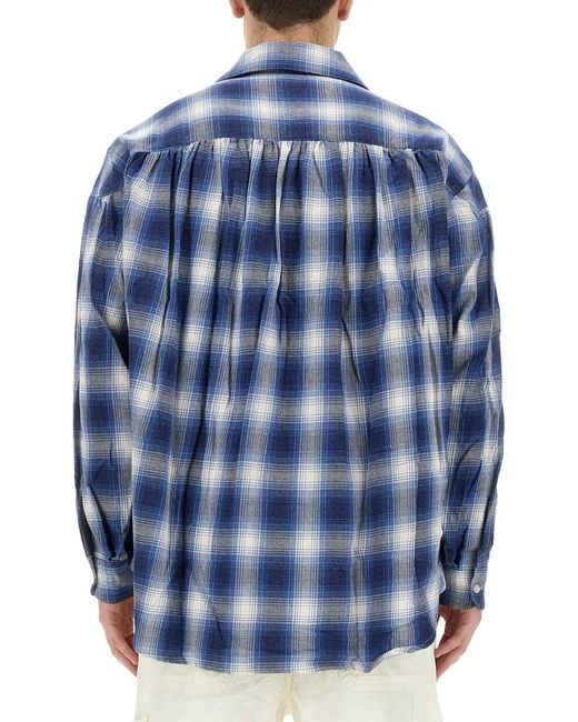 A.I.E. Blue Qaudri Shirt for men