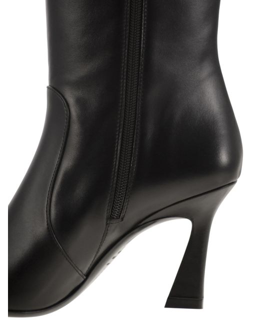 Stuart Weitzman Black Vinnie Lederstiefel