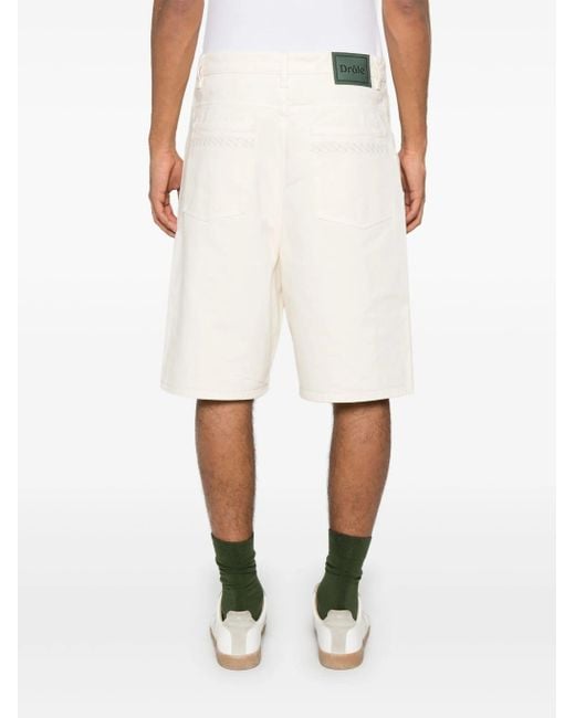 Drole de Monsieur White Le Short Baggy Écru for men