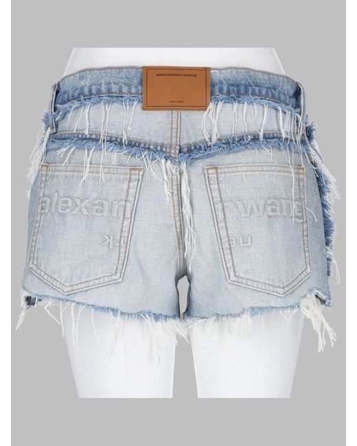 Alexander Wang Blue Mini Shorts
