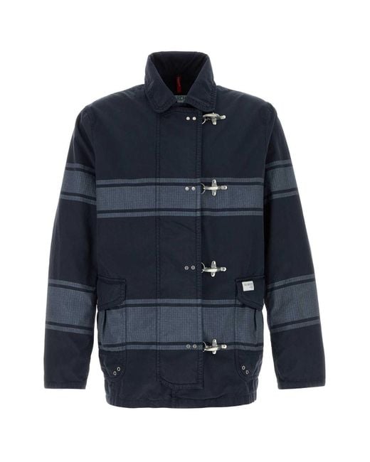 Fay Blue Two-Tone Cotton Jacket for men