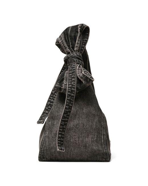 Marc Jacobs Black The Sack Denim Handbag