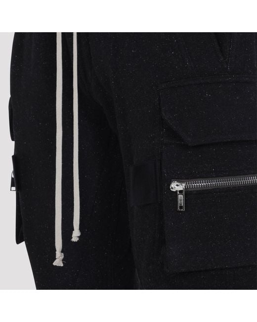 Rick Owens Black Mastodon Cargo Pants for men