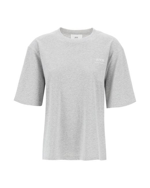 AMI Bio -Baumwoll -T -Shirt in Gray für Herren