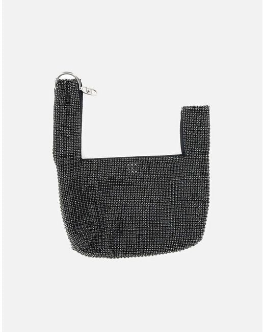 Liu Jo White Sera Beaded Fabric Bag