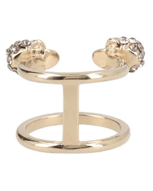 McQueen Metallic Skull Anello Ring