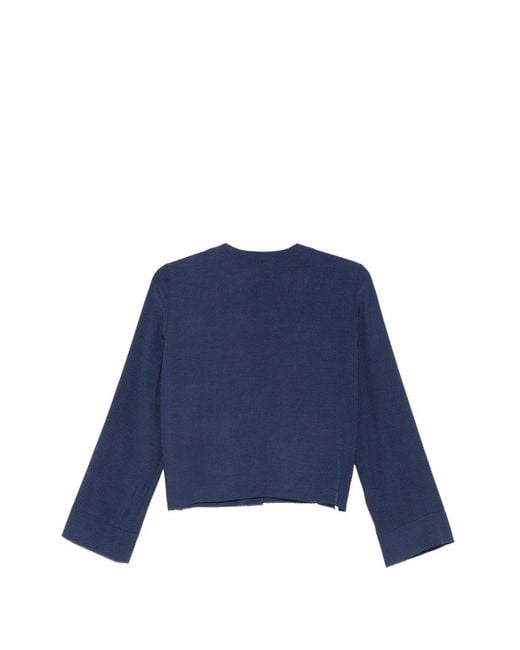 Emporio Armani Blue Crewneck Blouse