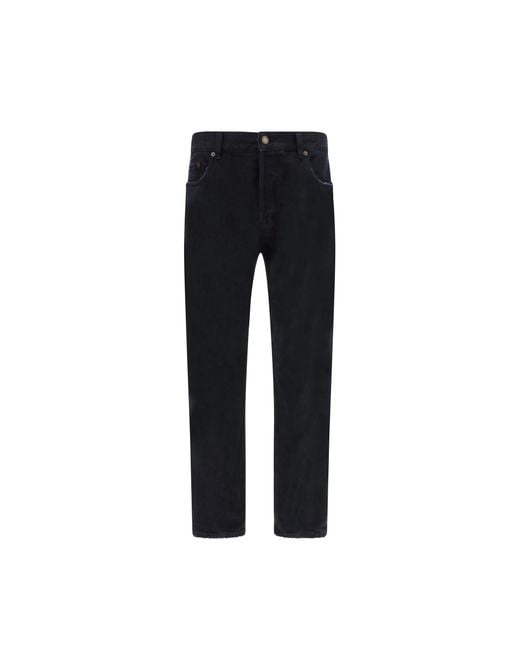Saint Laurent Black Relaxed Straight Jeans for men