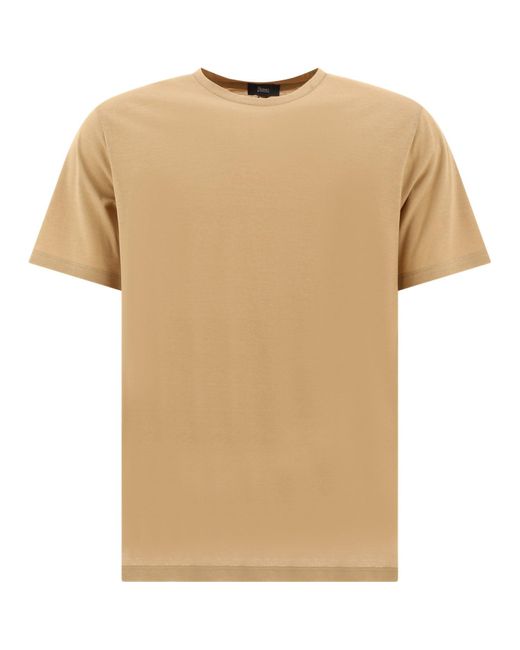 Herno Crêpe Jersey T -shirt in het Natural voor heren