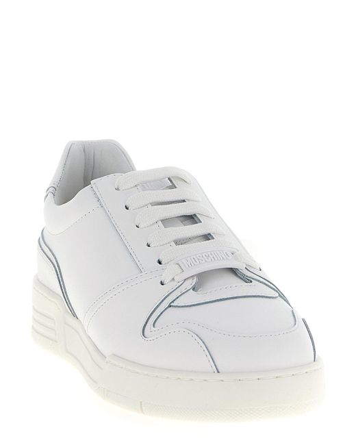 Moschino White 'Kevin' Sneakers for men