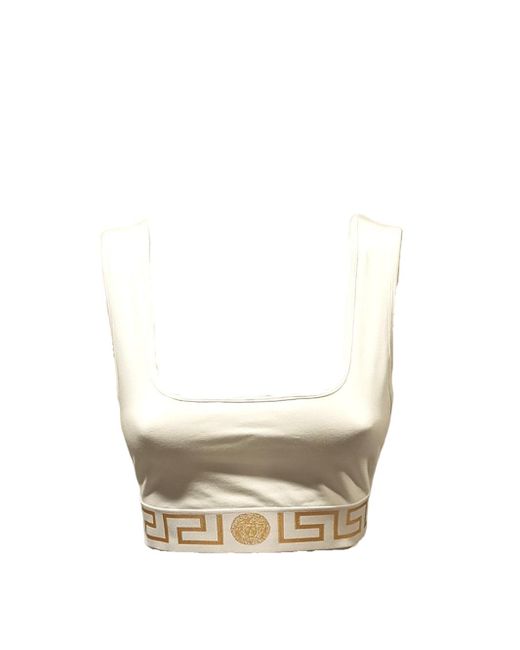 Versace White Top With Jacquard Logo for men