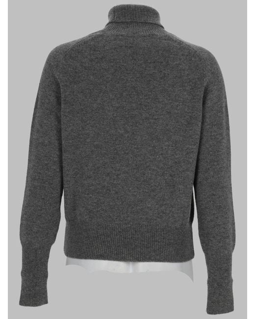 Victoria Beckham Gray Thembswool Sweater