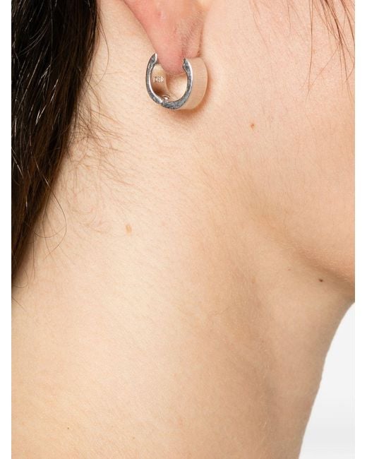 Totême White Petite Signature Earrings