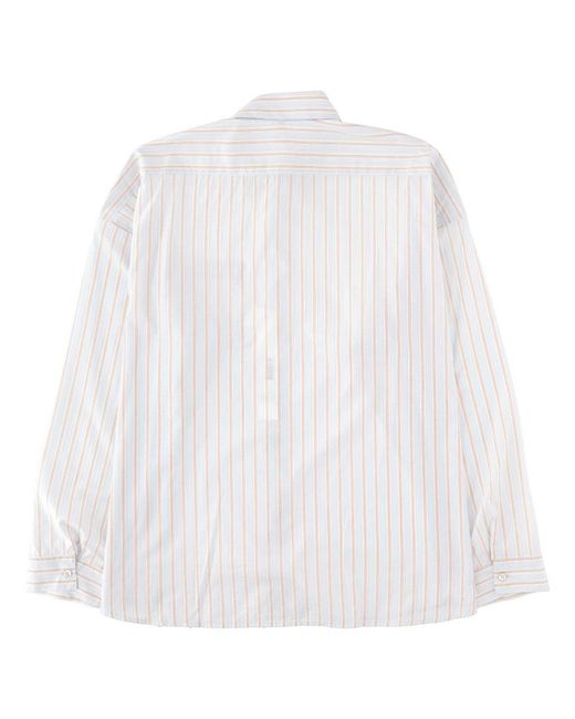 sunflower White Camicia A Righe for men
