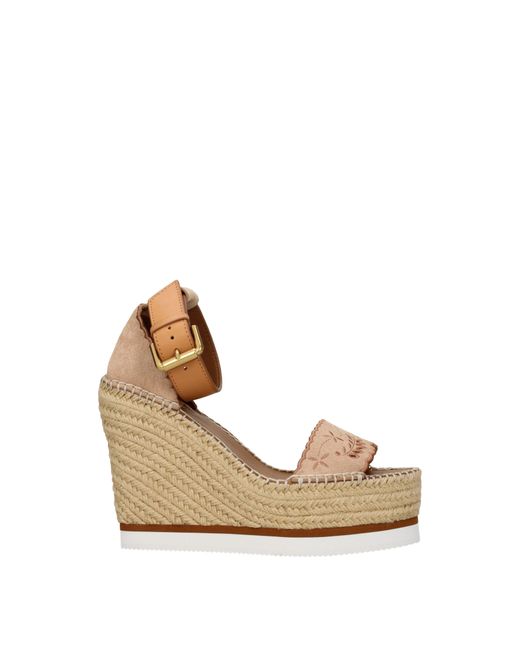 See By Chloé Natural Zeppe Donna Camoscio/Rosa Cipria