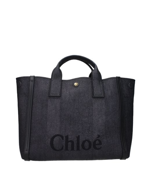 Chloé Black Fabric Handbags